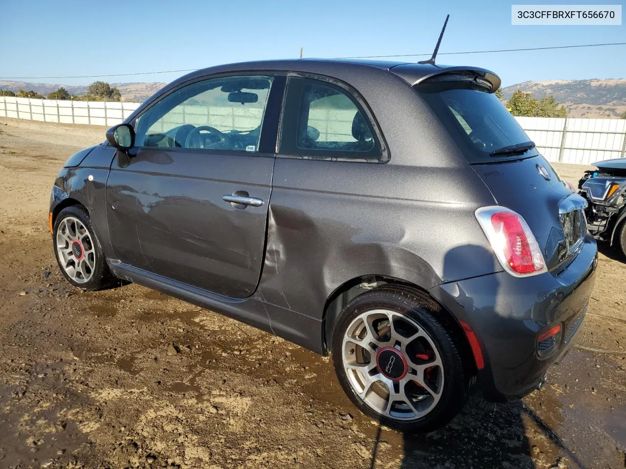 2015 Fiat 500 Sport VIN: 3C3CFFBRXFT656670 Lot: 76343004