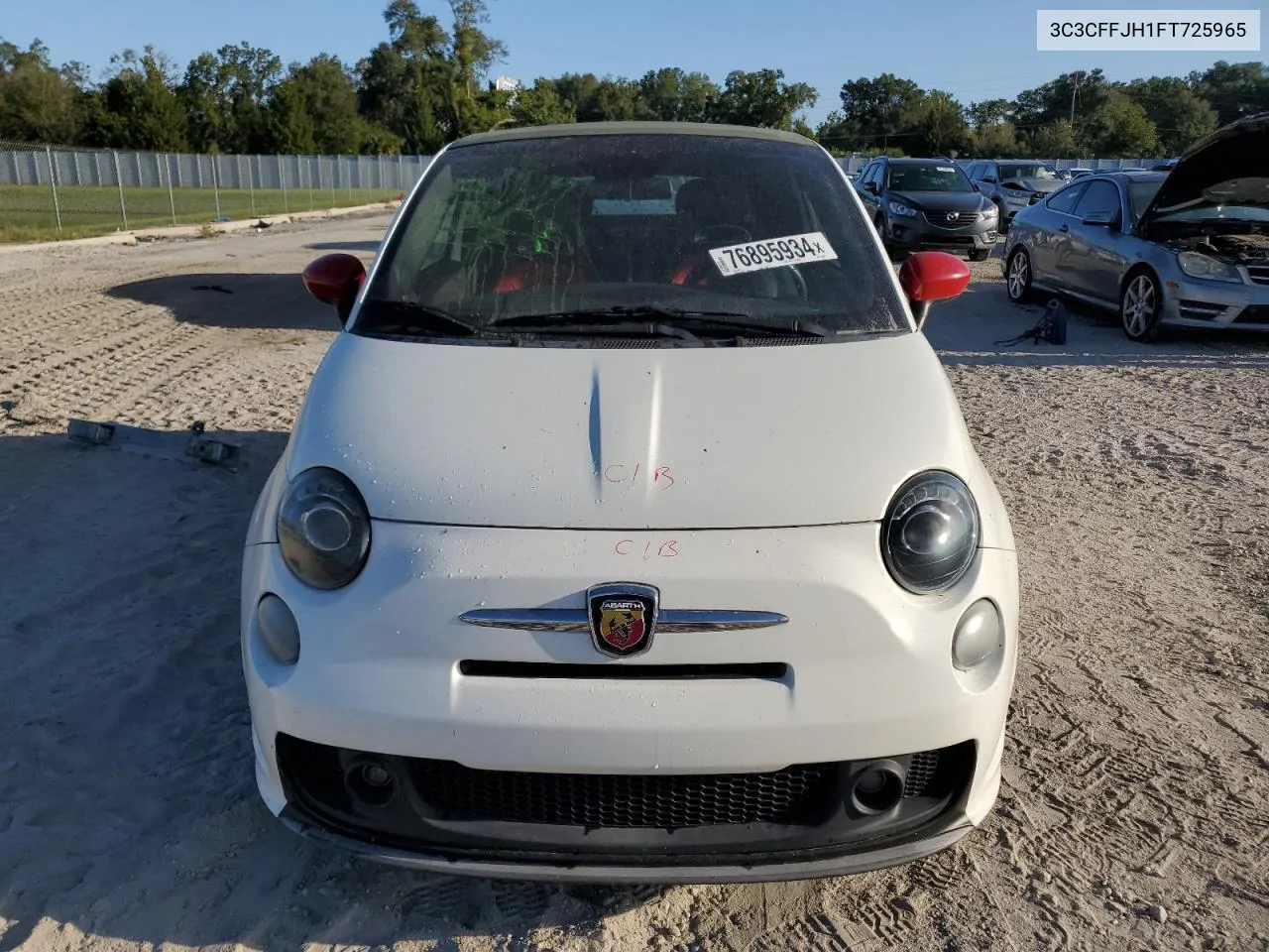 2015 Fiat 500 Abarth VIN: 3C3CFFJH1FT725965 Lot: 76895934