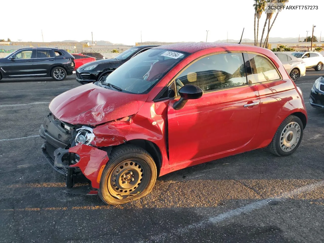 2015 Fiat 500 Pop VIN: 3C3CFFARXFT757273 Lot: 77619164