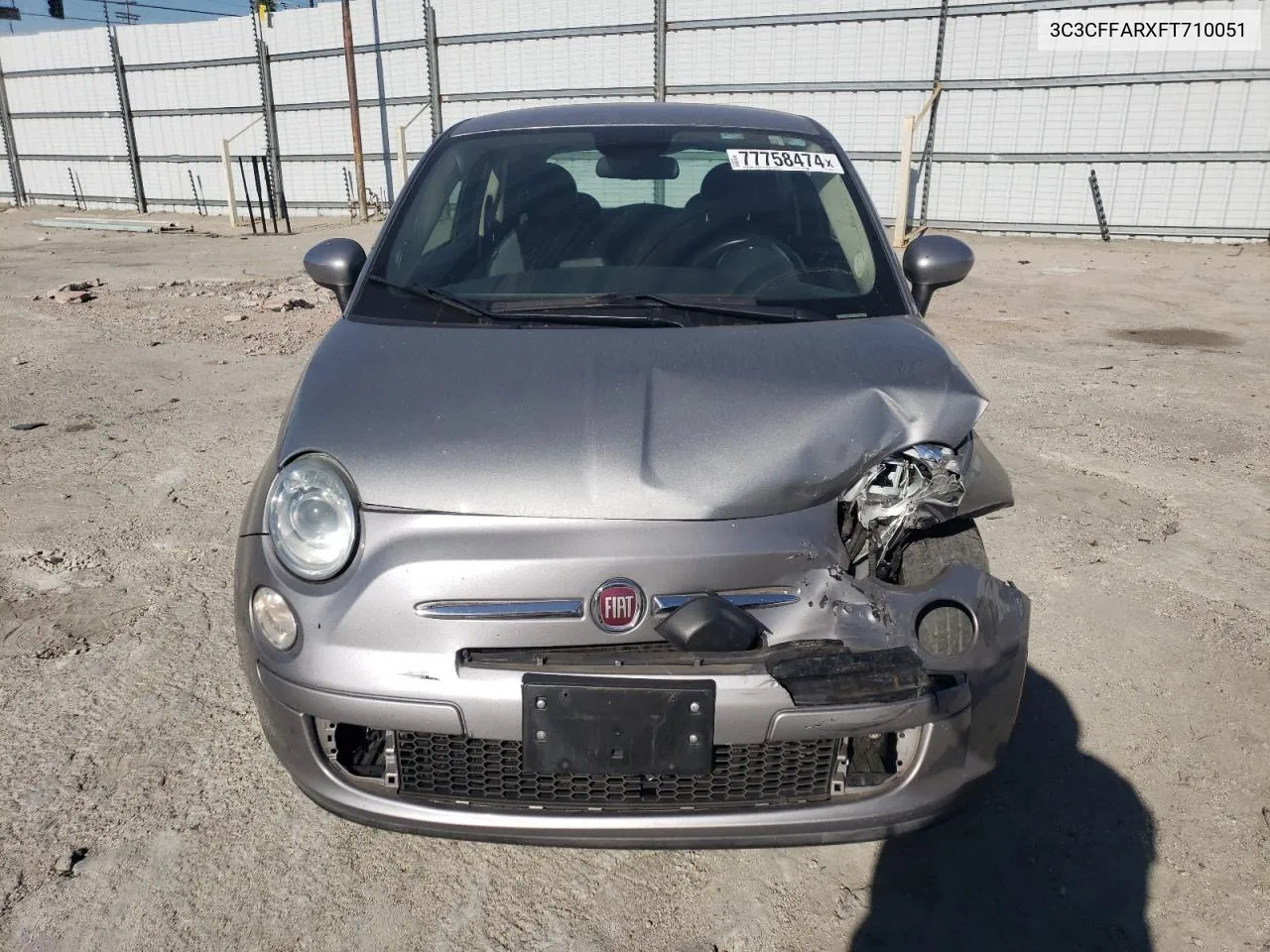 2015 Fiat 500 Pop VIN: 3C3CFFARXFT710051 Lot: 77758474