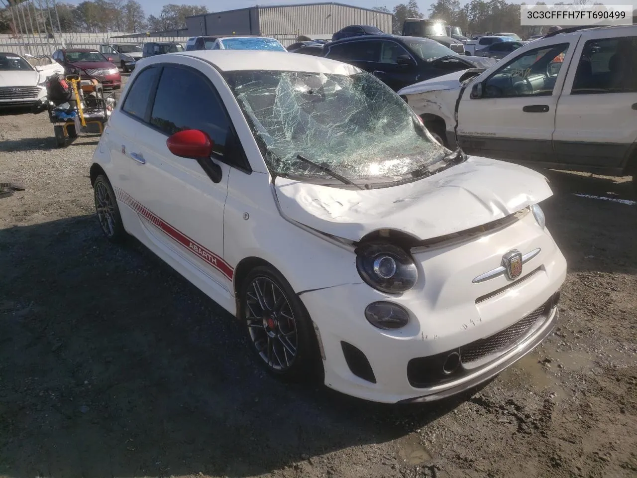 2015 Fiat 500 Abarth VIN: 3C3CFFFH7FT690499 Lot: 78094374