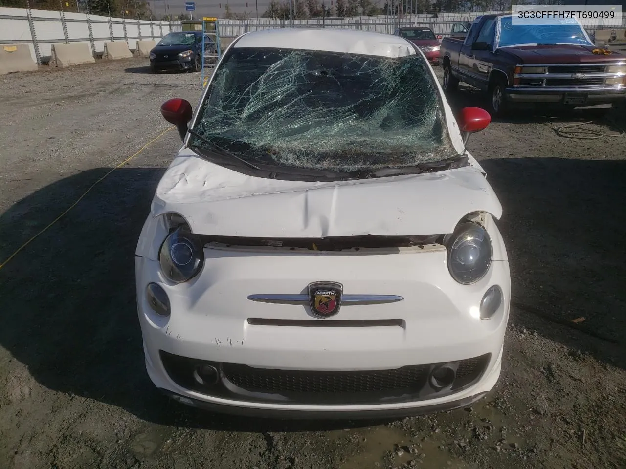 2015 Fiat 500 Abarth VIN: 3C3CFFFH7FT690499 Lot: 78094374