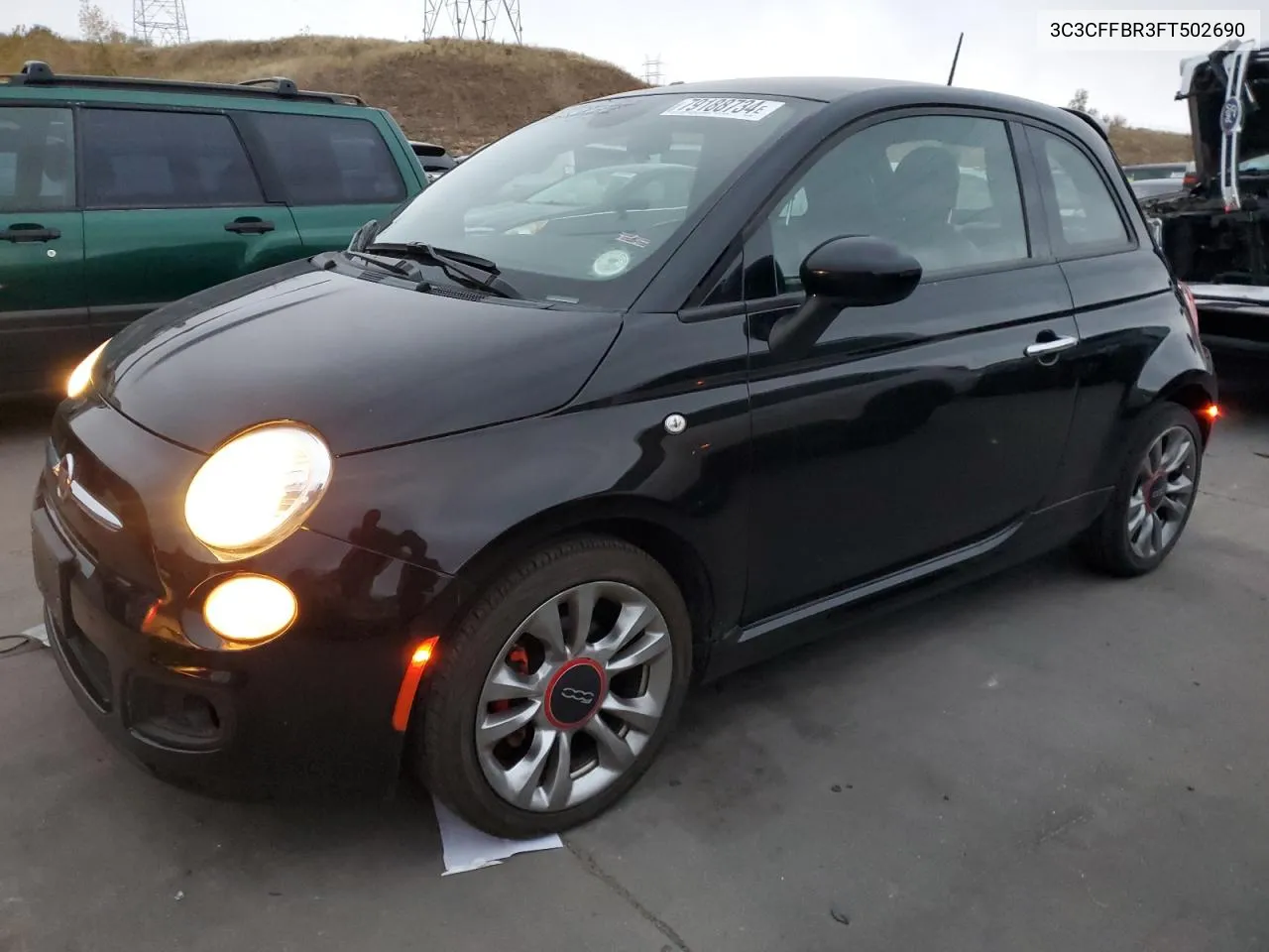 2015 Fiat 500 Sport VIN: 3C3CFFBR3FT502690 Lot: 79188734