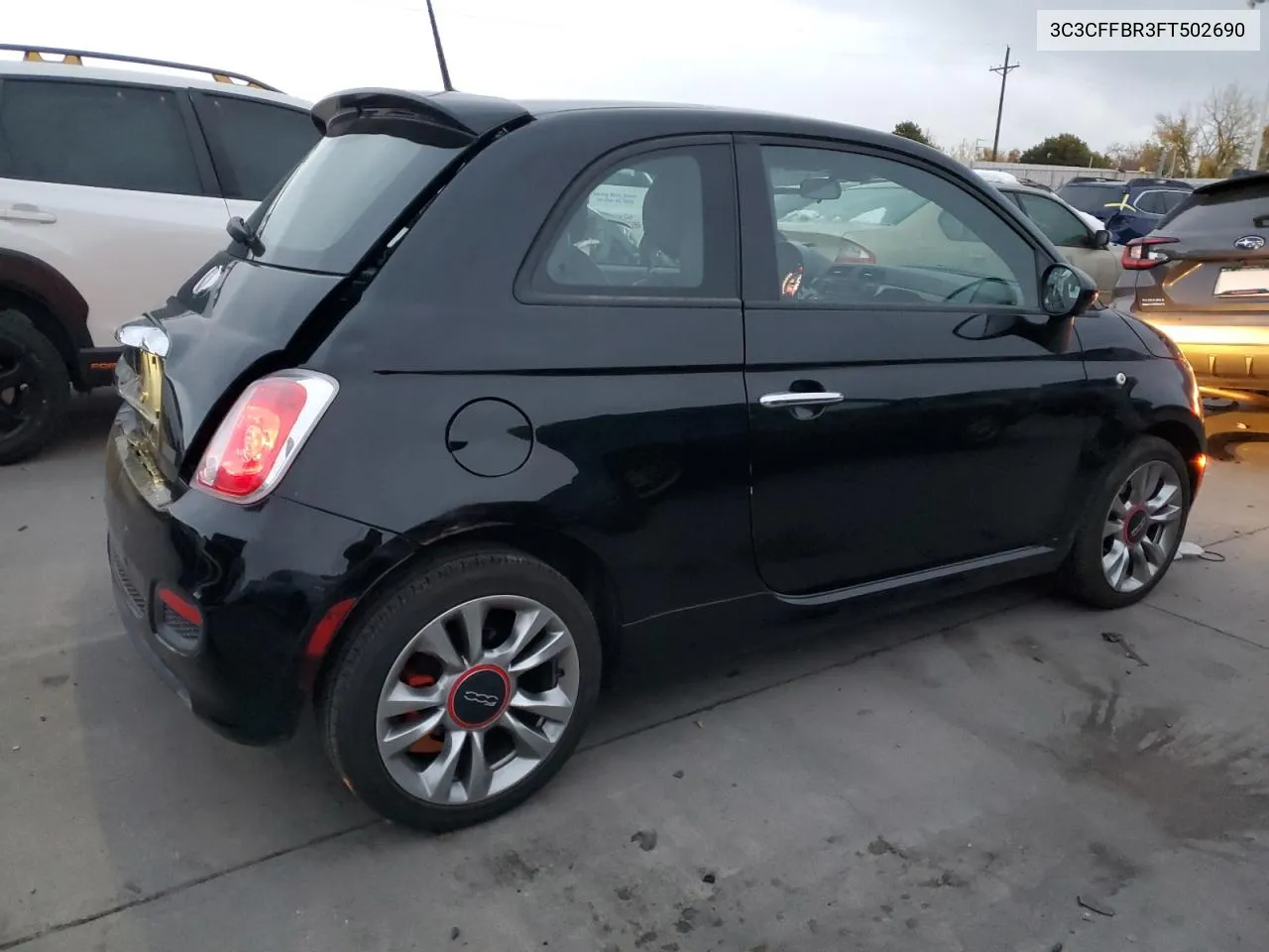 2015 Fiat 500 Sport VIN: 3C3CFFBR3FT502690 Lot: 79188734