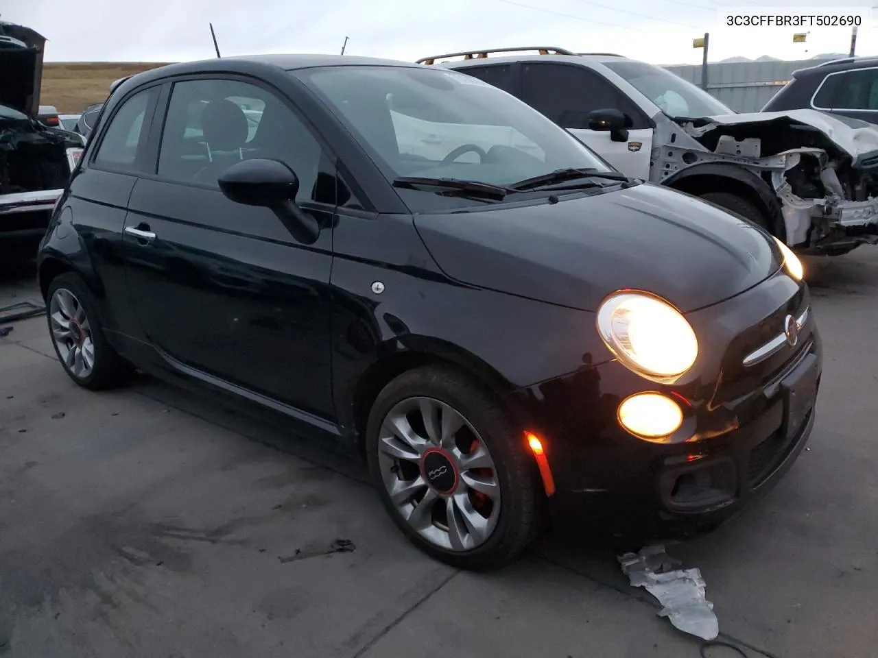 2015 Fiat 500 Sport VIN: 3C3CFFBR3FT502690 Lot: 79188734