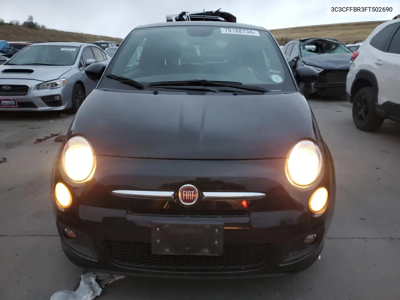 2015 Fiat 500 Sport VIN: 3C3CFFBR3FT502690 Lot: 79188734