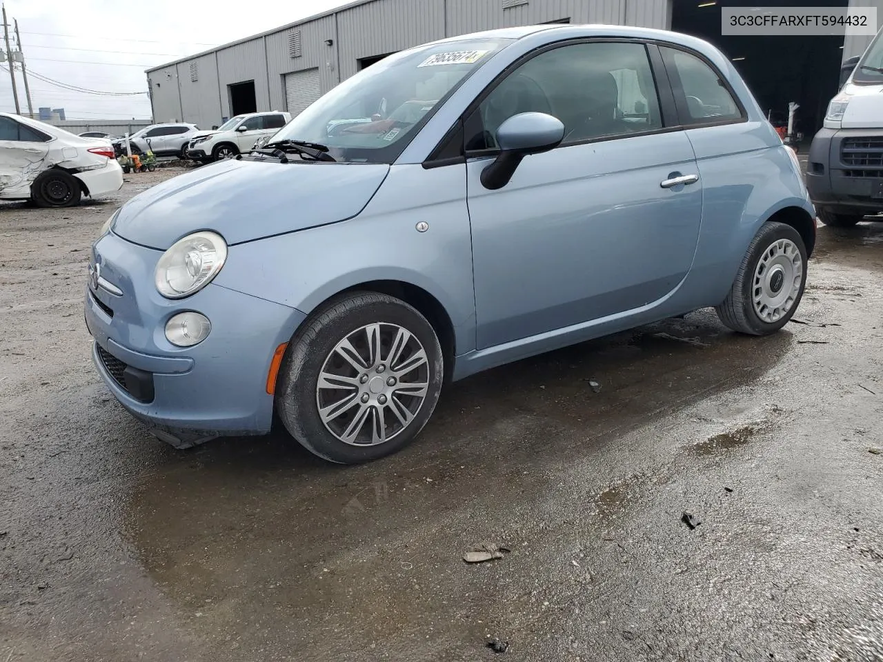 2015 Fiat 500 Pop VIN: 3C3CFFARXFT594432 Lot: 79635674