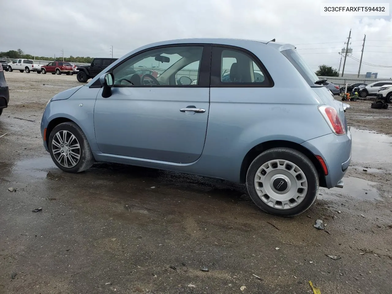 2015 Fiat 500 Pop VIN: 3C3CFFARXFT594432 Lot: 79635674