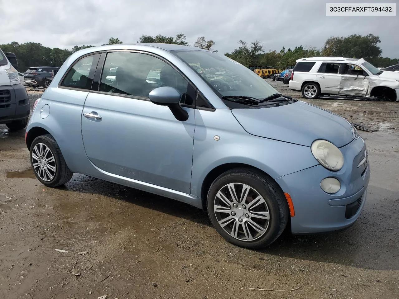 2015 Fiat 500 Pop VIN: 3C3CFFARXFT594432 Lot: 79635674