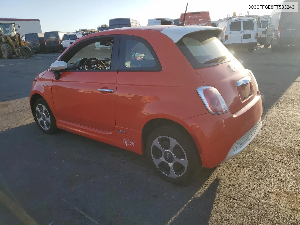 2015 Fiat 500 Electric VIN: 3C3CFFGE8FT503243 Lot: 80165404