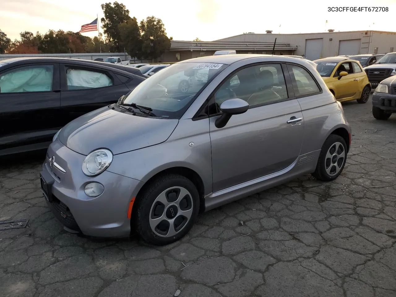 2015 Fiat 500 Electric VIN: 3C3CFFGE4FT672708 Lot: 80794154