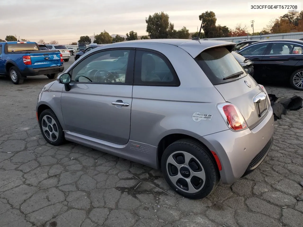 2015 Fiat 500 Electric VIN: 3C3CFFGE4FT672708 Lot: 80794154