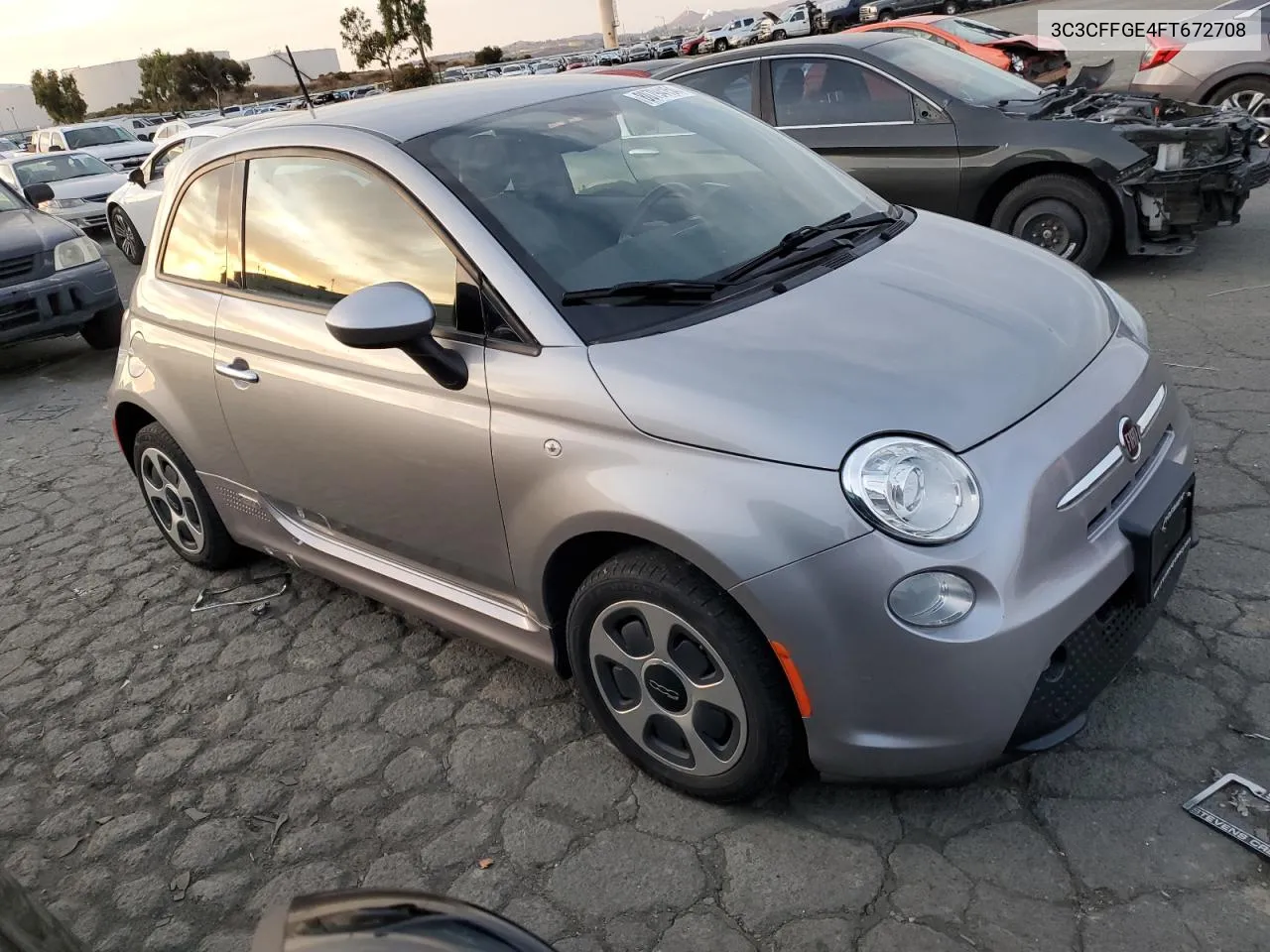 2015 Fiat 500 Electric VIN: 3C3CFFGE4FT672708 Lot: 80794154