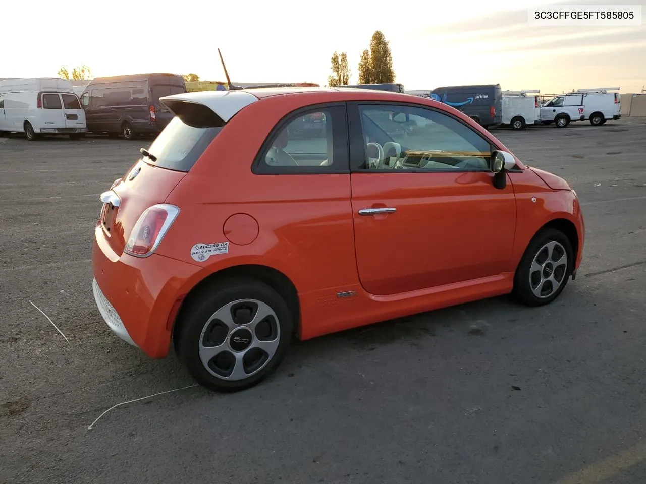 2015 Fiat 500 Electric VIN: 3C3CFFGE5FT585805 Lot: 81520364