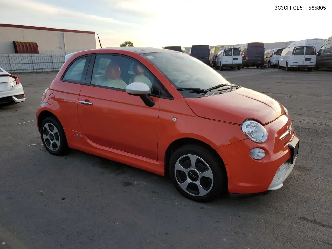 2015 Fiat 500 Electric VIN: 3C3CFFGE5FT585805 Lot: 81520364