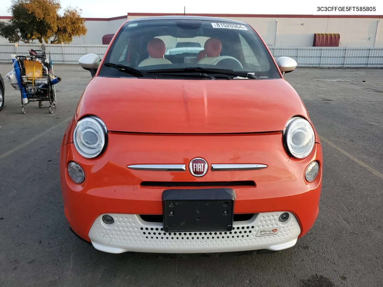 2015 Fiat 500 Electric VIN: 3C3CFFGE5FT585805 Lot: 81520364