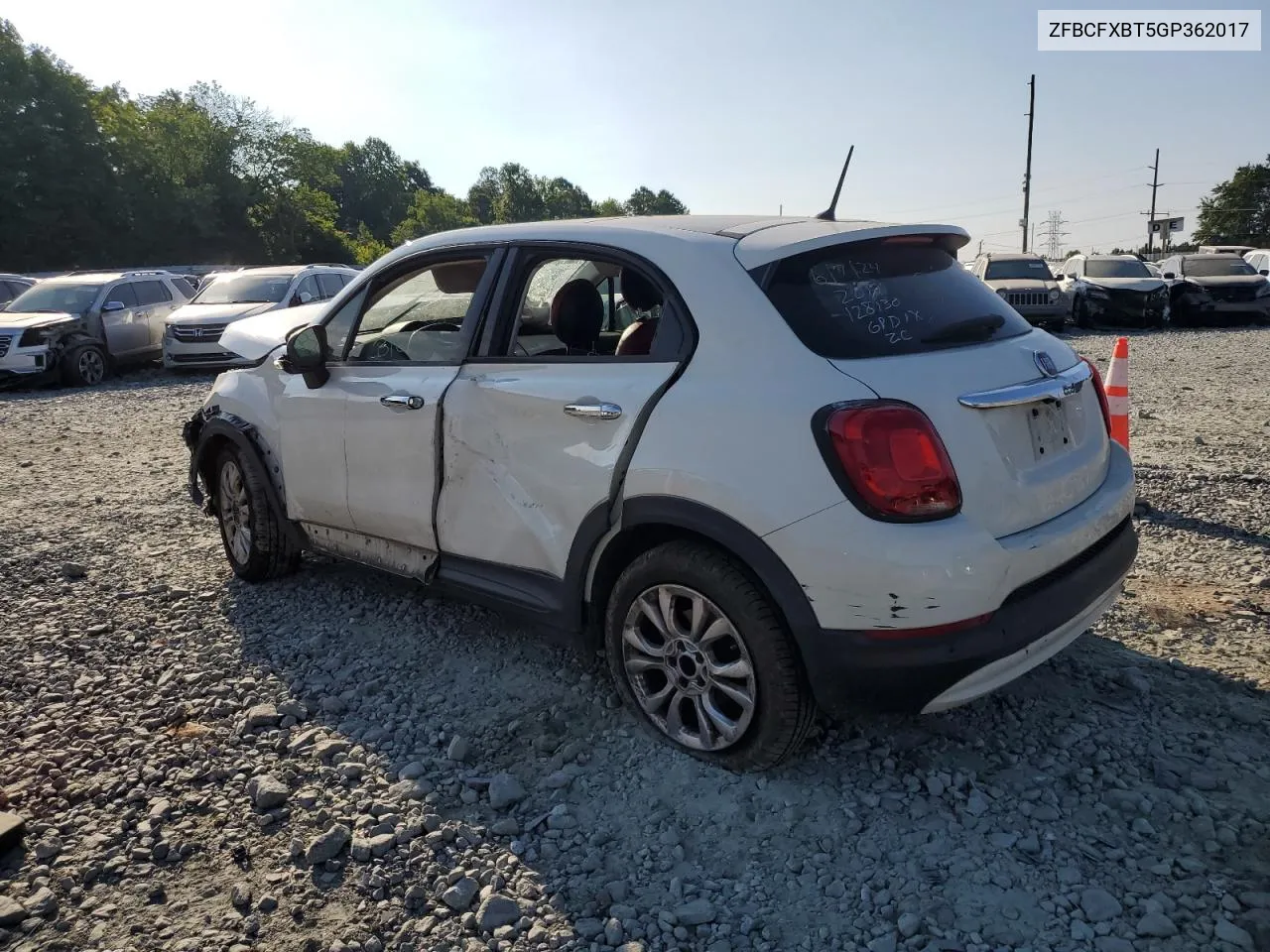 2016 Fiat 500X Easy VIN: ZFBCFXBT5GP362017 Lot: 60507374