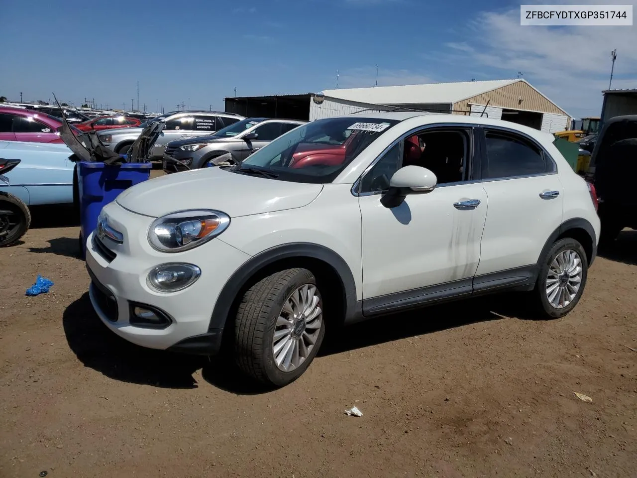 2016 Fiat 500X Lounge VIN: ZFBCFYDTXGP351744 Lot: 69660734