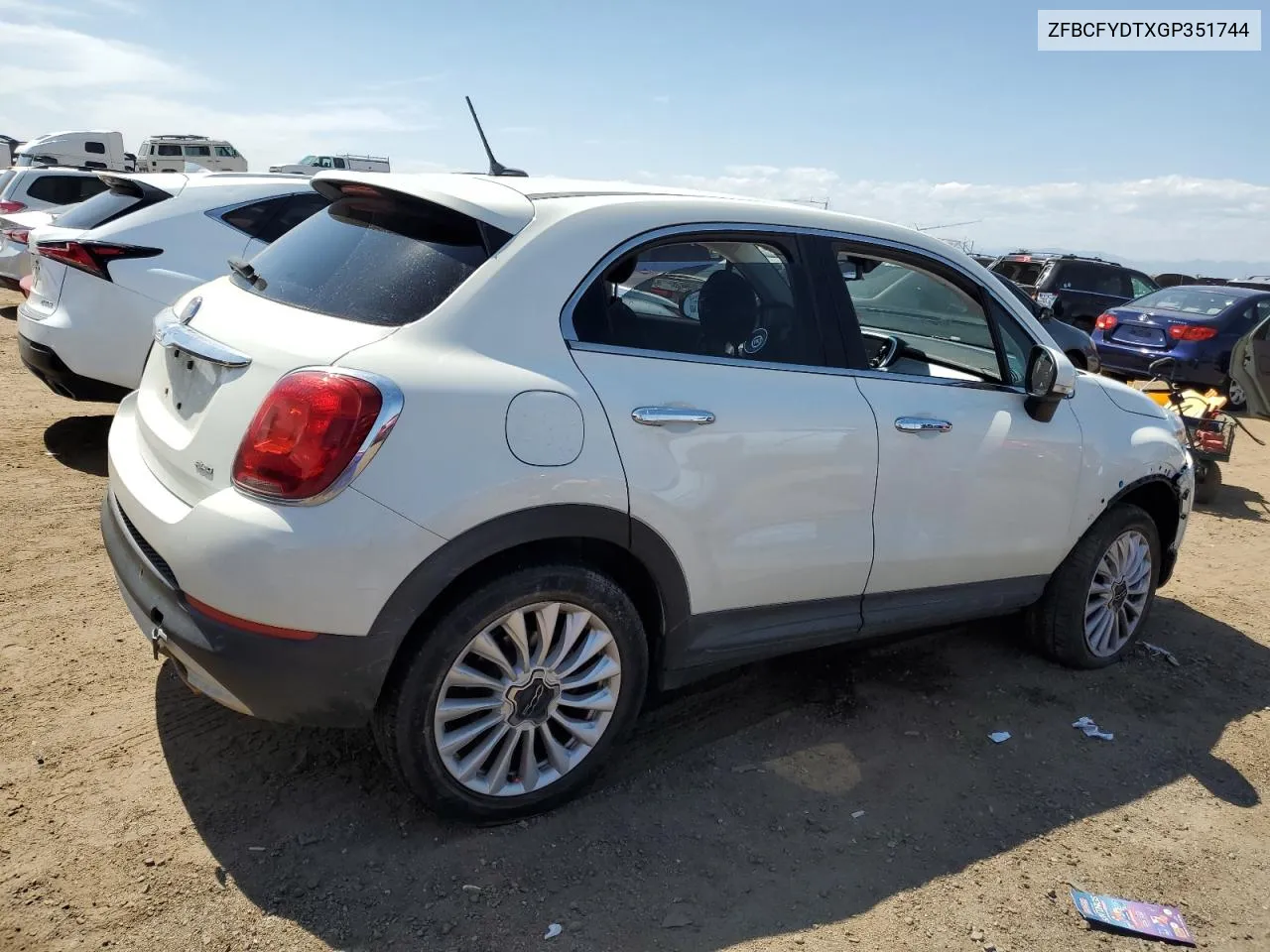 ZFBCFYDTXGP351744 2016 Fiat 500X Lounge