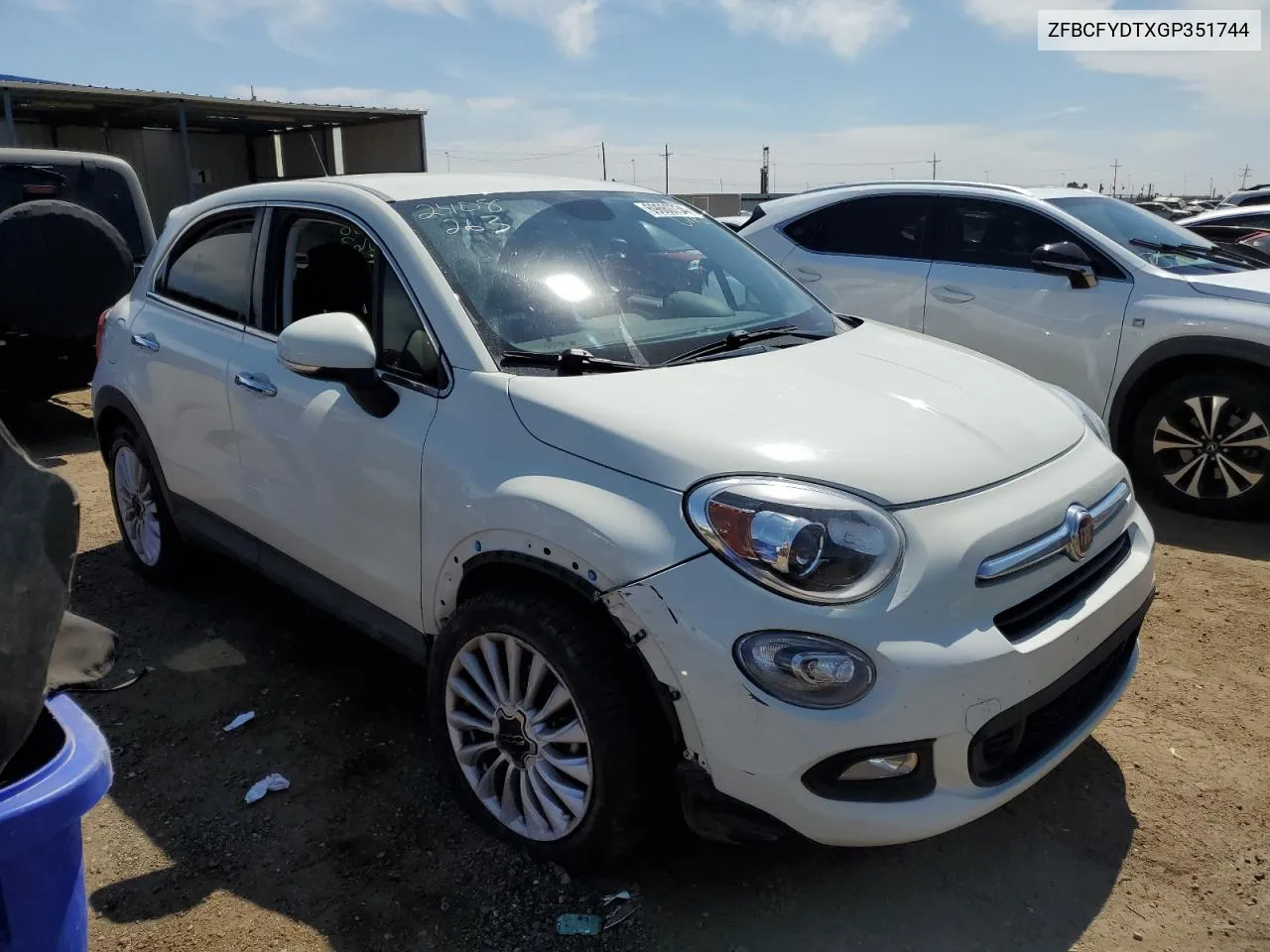 ZFBCFYDTXGP351744 2016 Fiat 500X Lounge