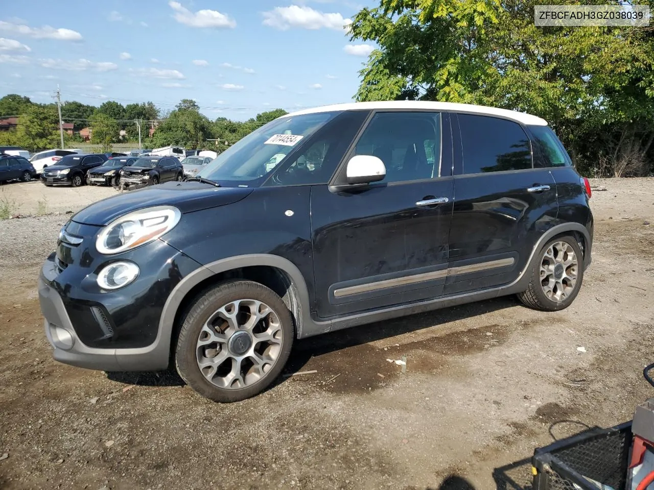 2016 Fiat 500L Trekking VIN: ZFBCFADH3GZ038039 Lot: 70144554