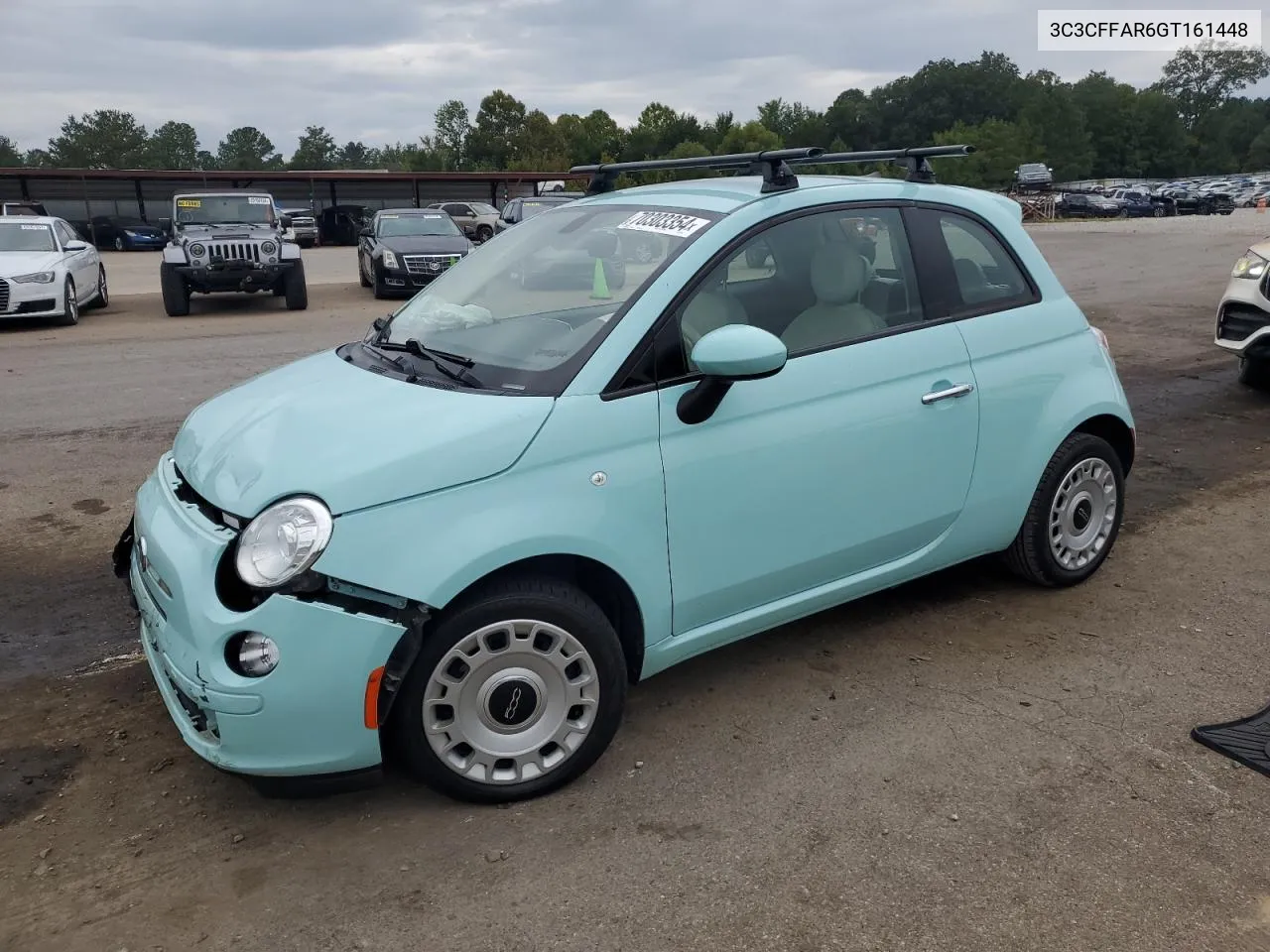 2016 Fiat 500 Pop VIN: 3C3CFFAR6GT161448 Lot: 70303354