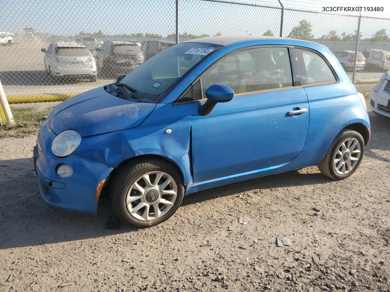 3C3CFFKRXGT193480 2016 Fiat 500 Easy