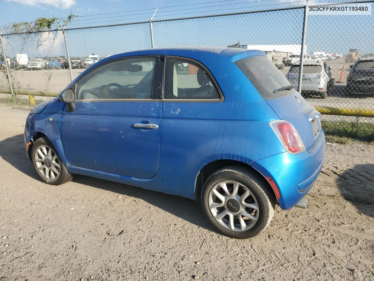 2016 Fiat 500 Easy VIN: 3C3CFFKRXGT193480 Lot: 72167164