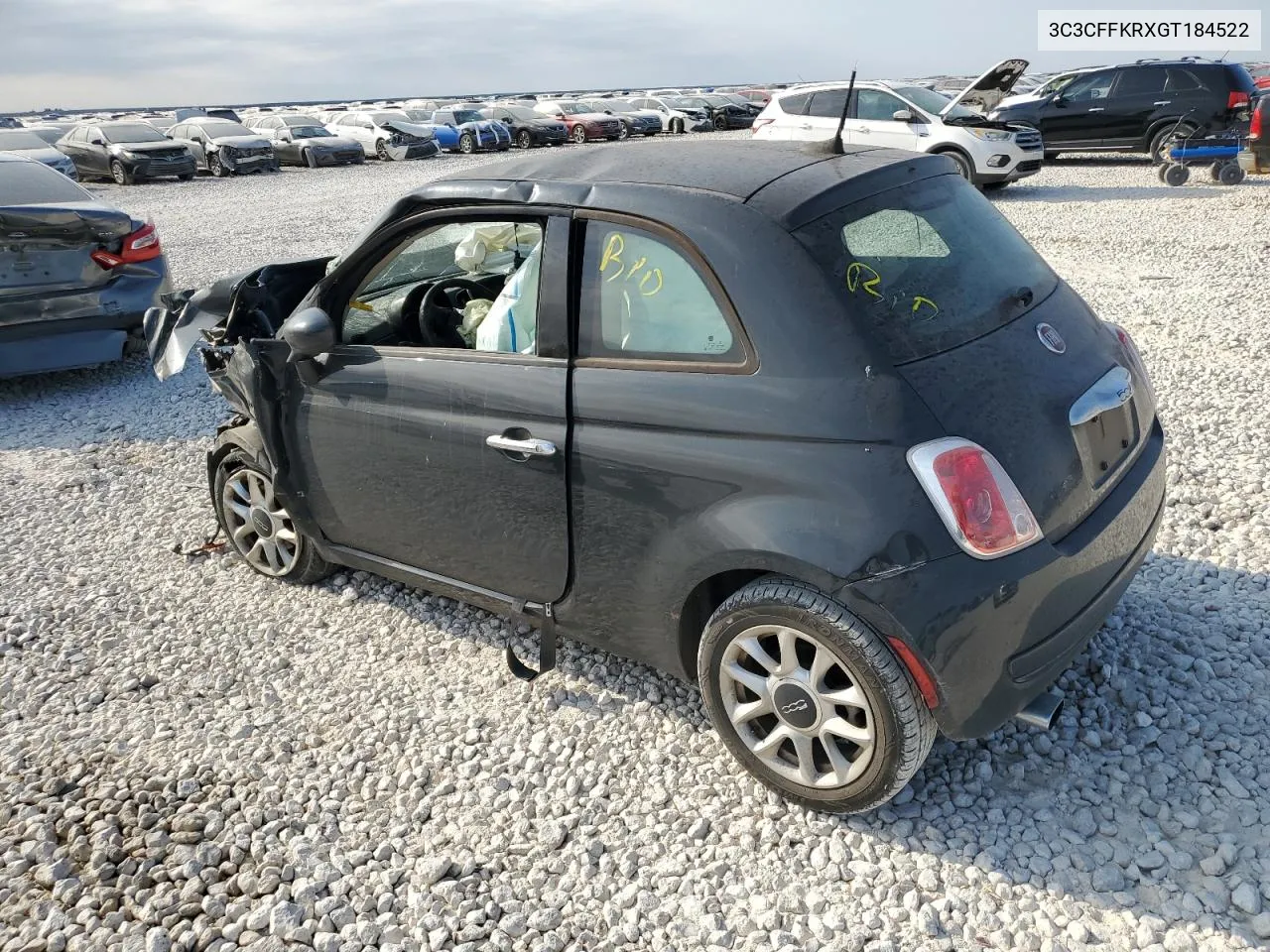 2016 Fiat 500 Easy VIN: 3C3CFFKRXGT184522 Lot: 76508864