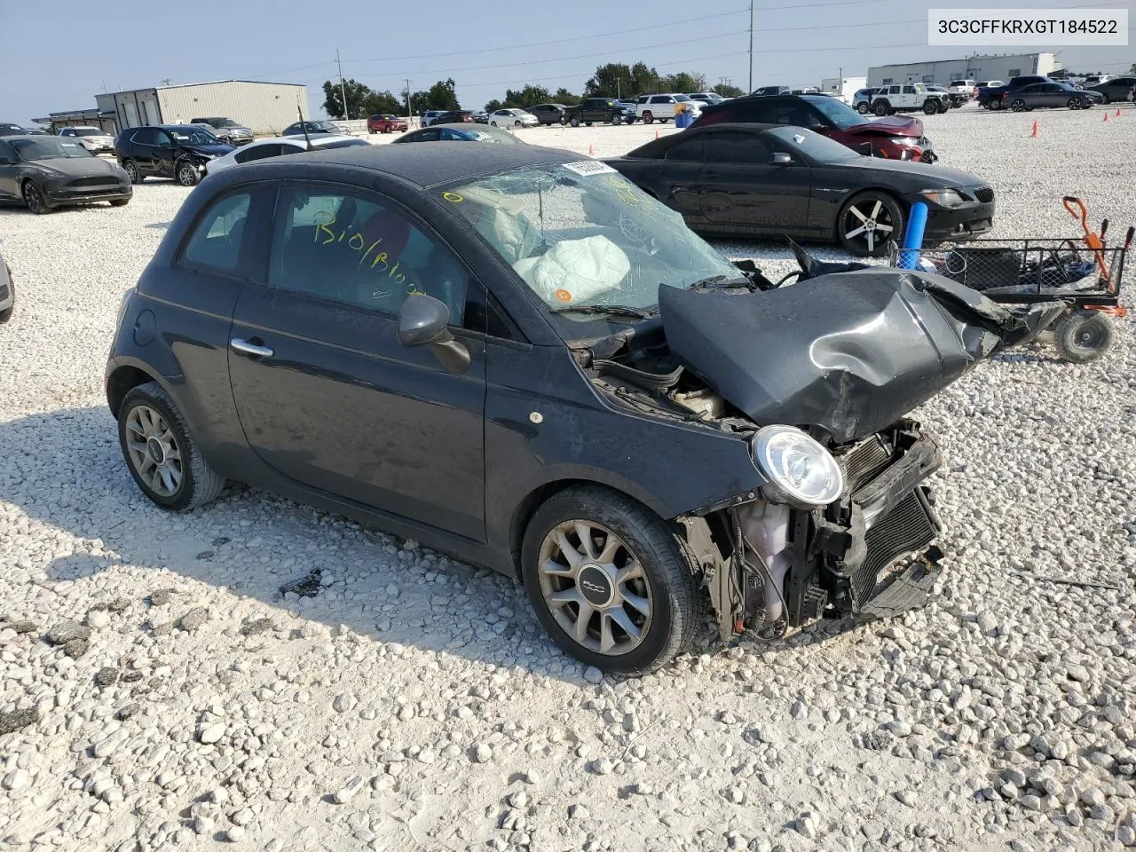 2016 Fiat 500 Easy VIN: 3C3CFFKRXGT184522 Lot: 76508864