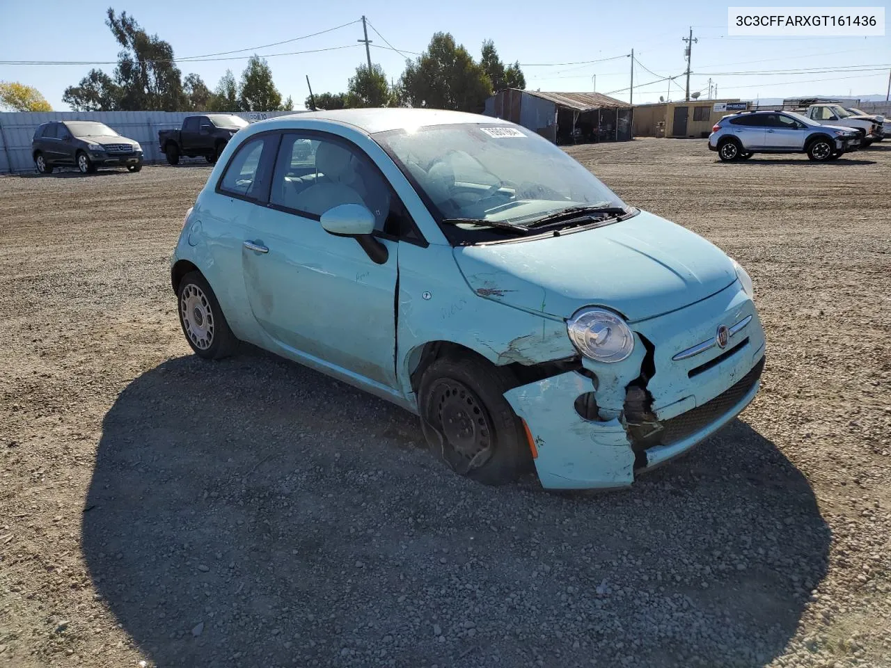 2016 Fiat 500 Pop VIN: 3C3CFFARXGT161436 Lot: 76901984