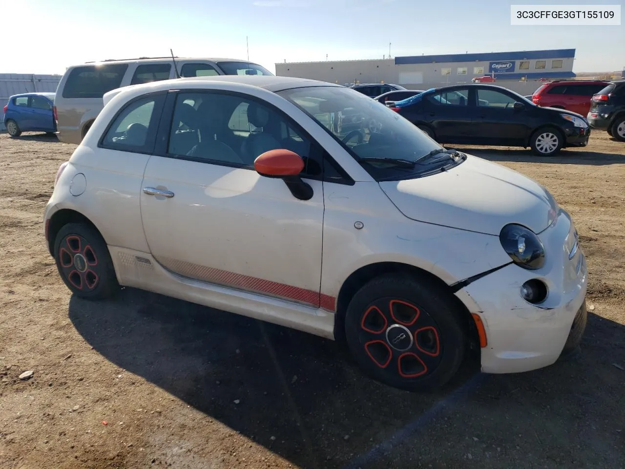 2016 Fiat 500 Electric VIN: 3C3CFFGE3GT155109 Lot: 77614534