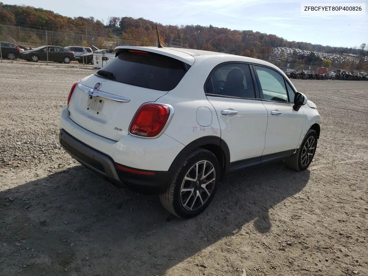 2016 Fiat 500X Trekking Plus VIN: ZFBCFYET8GP400826 Lot: 78375924