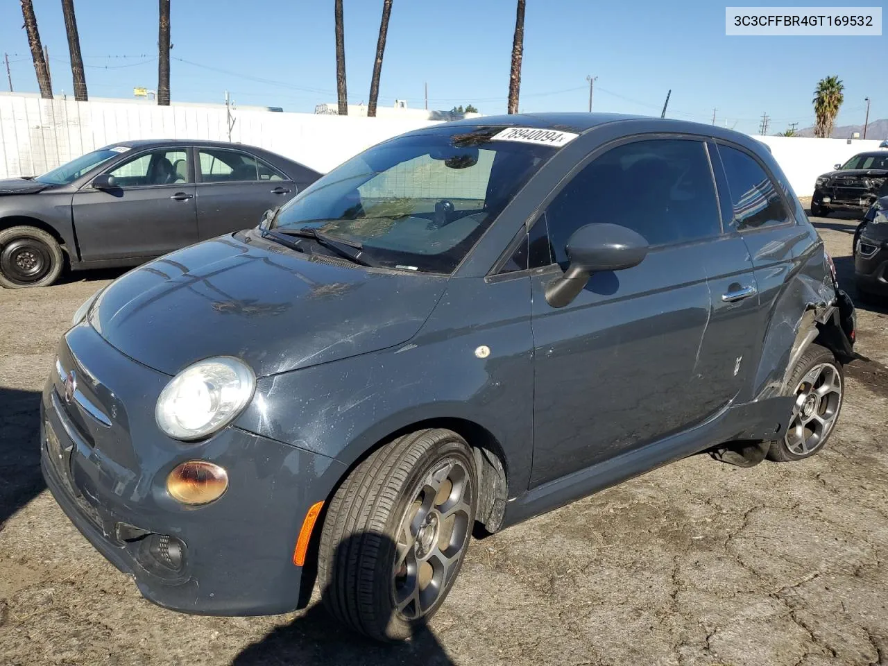 2016 Fiat 500 Sport VIN: 3C3CFFBR4GT169532 Lot: 78940094