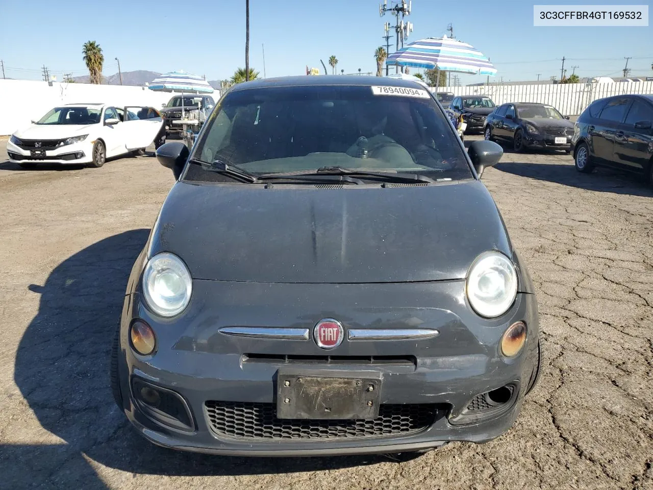 2016 Fiat 500 Sport VIN: 3C3CFFBR4GT169532 Lot: 78940094