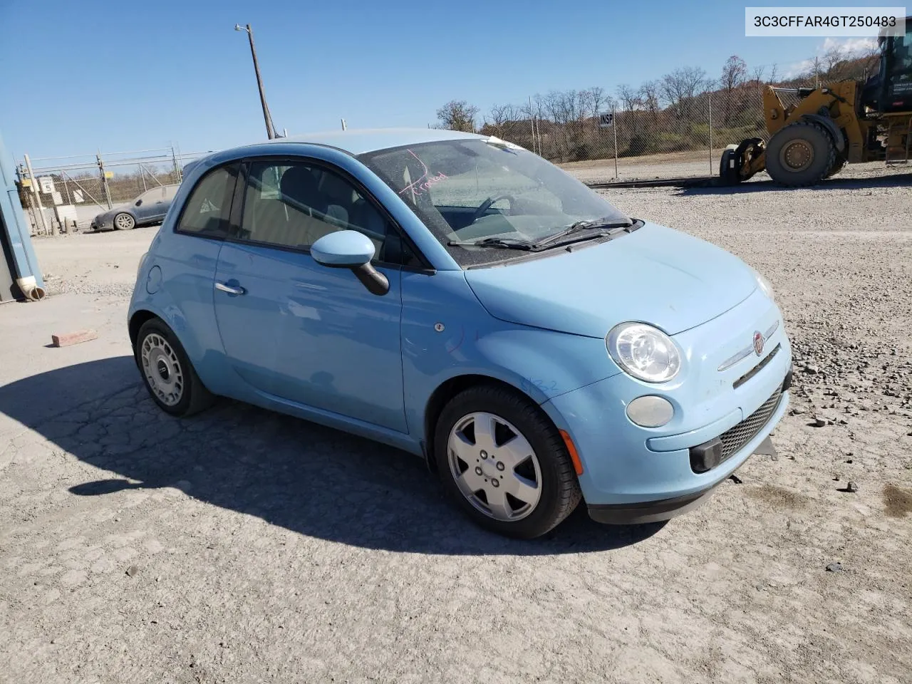 2016 Fiat 500 Pop VIN: 3C3CFFAR4GT250483 Lot: 78946424