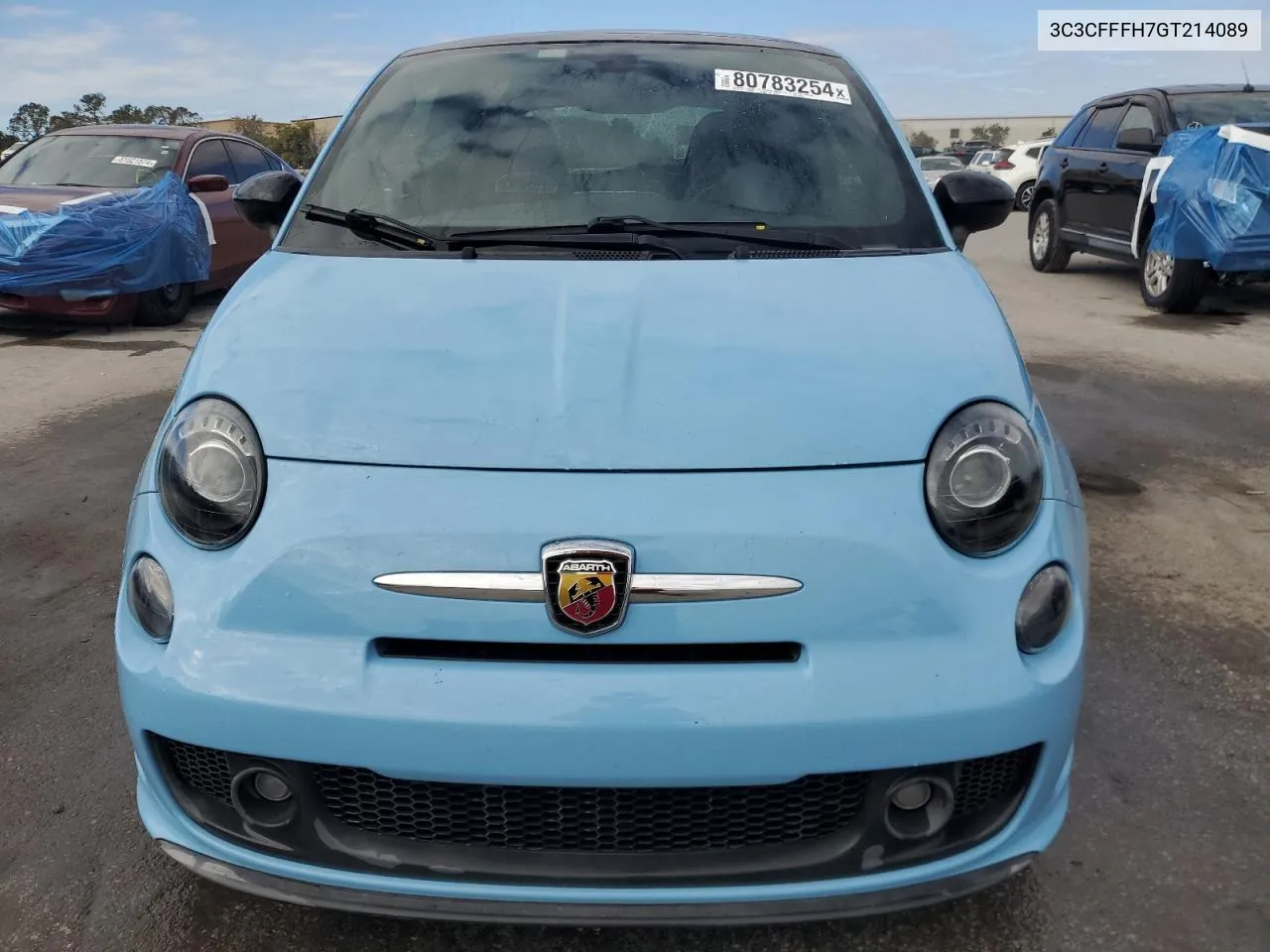 2016 Fiat 500 Abarth VIN: 3C3CFFFH7GT214089 Lot: 80783254