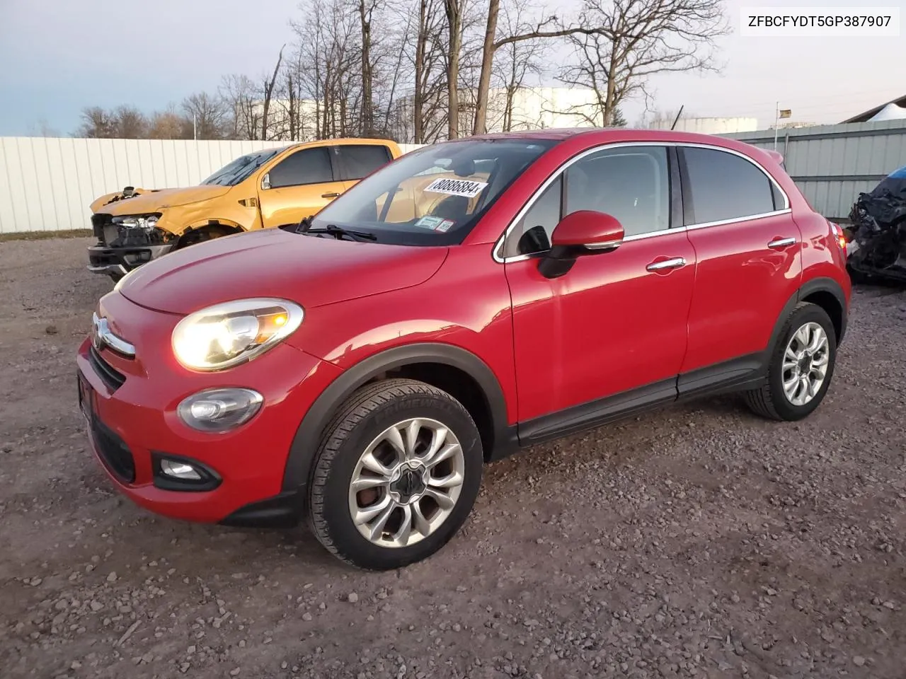 2016 Fiat 500X Lounge VIN: ZFBCFYDT5GP387907 Lot: 80886884