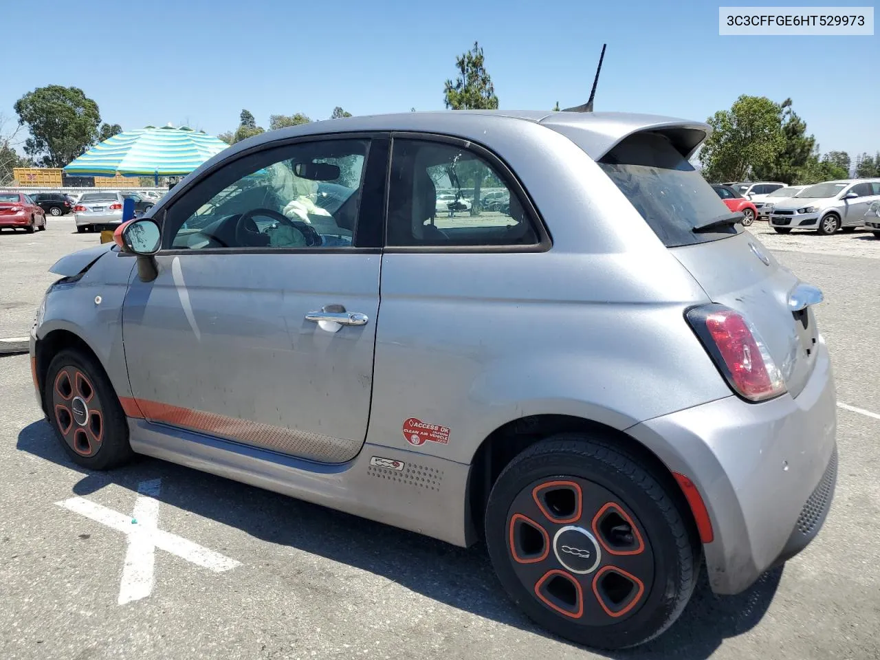 2017 Fiat 500 Electric VIN: 3C3CFFGE6HT529973 Lot: 65251984