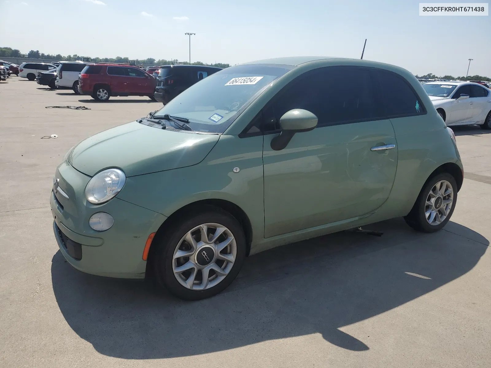 2017 Fiat 500 Pop VIN: 3C3CFFKR0HT671438 Lot: 66415054