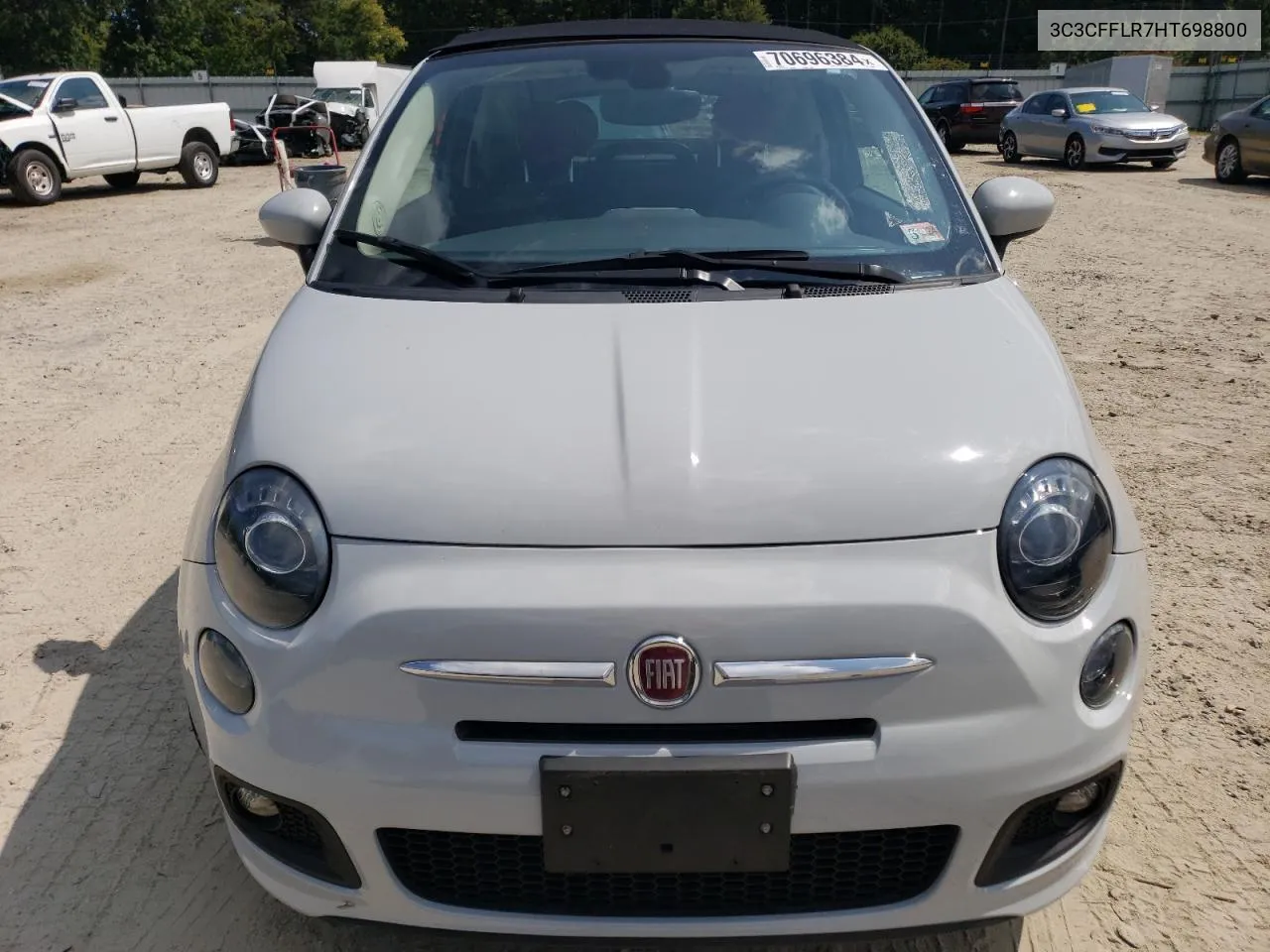 2017 Fiat 500 Pop VIN: 3C3CFFLR7HT698800 Lot: 70696384