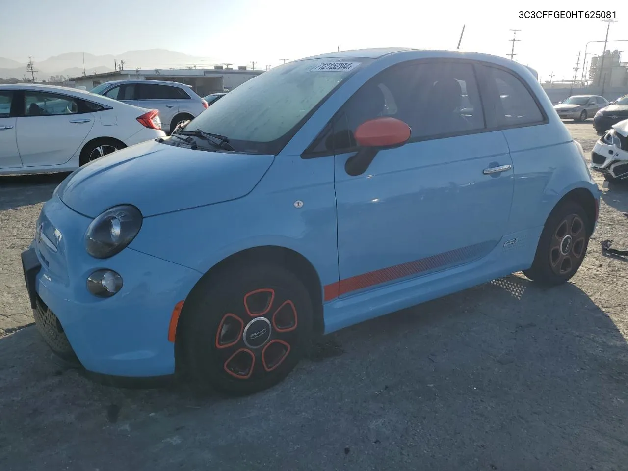 2017 Fiat 500 Electric VIN: 3C3CFFGE0HT625081 Lot: 71215204