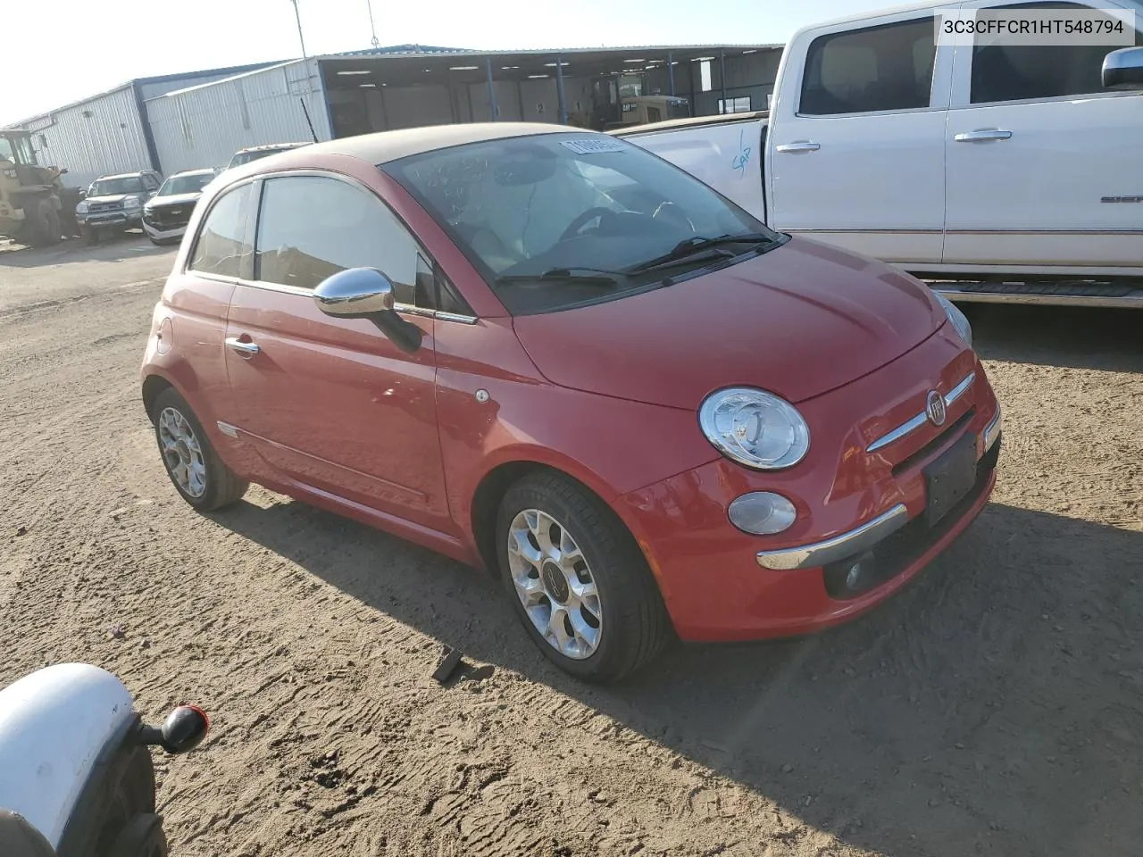 2017 Fiat 500 Lounge VIN: 3C3CFFCR1HT548794 Lot: 71608454