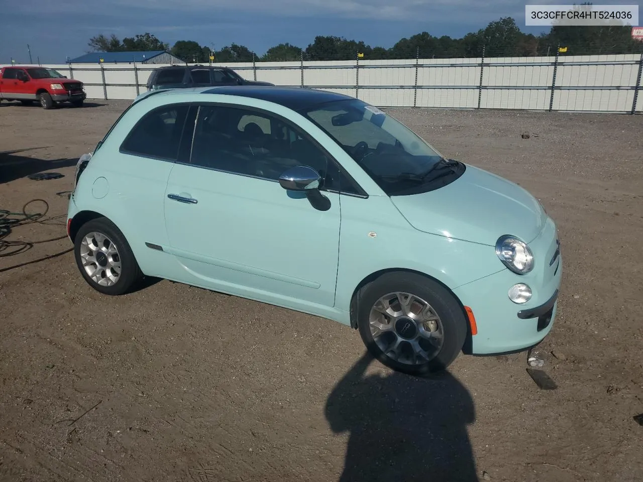 2017 Fiat 500 Lounge VIN: 3C3CFFCR4HT524036 Lot: 72024774