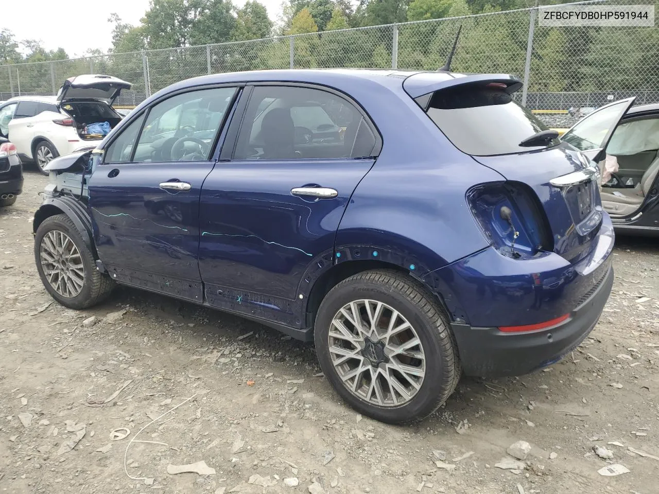 2017 Fiat 500X Lounge VIN: ZFBCFYDB0HP591944 Lot: 72135154