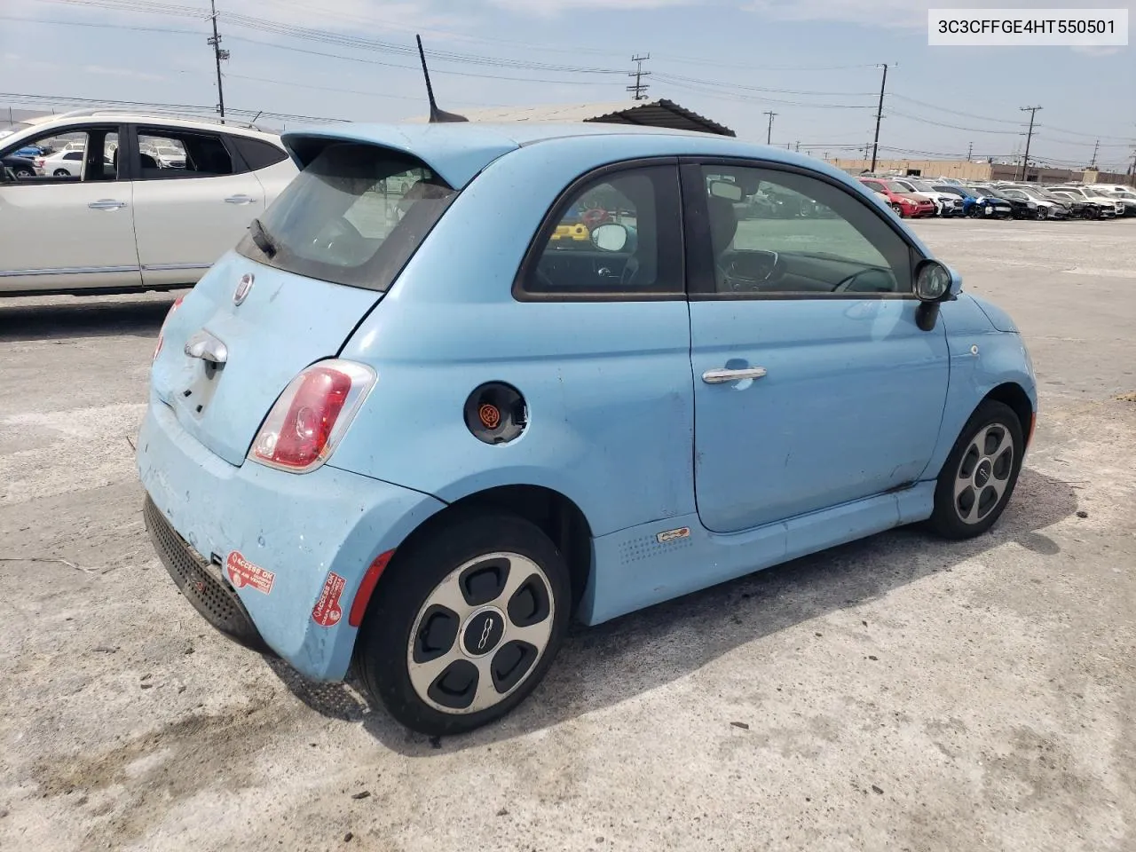 2017 Fiat 500 Electric VIN: 3C3CFFGE4HT550501 Lot: 72273434