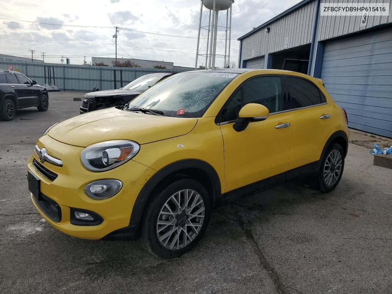 2017 Fiat 500X Lounge VIN: ZFBCFYDB9HP615416 Lot: 74811234