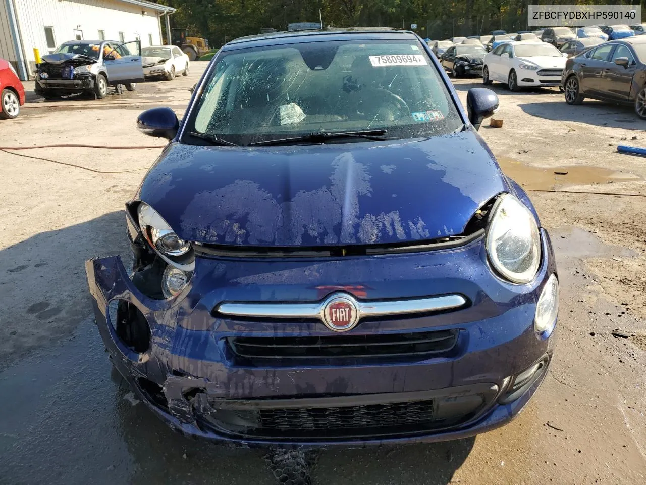 2017 Fiat 500X Lounge VIN: ZFBCFYDBXHP590140 Lot: 75809694