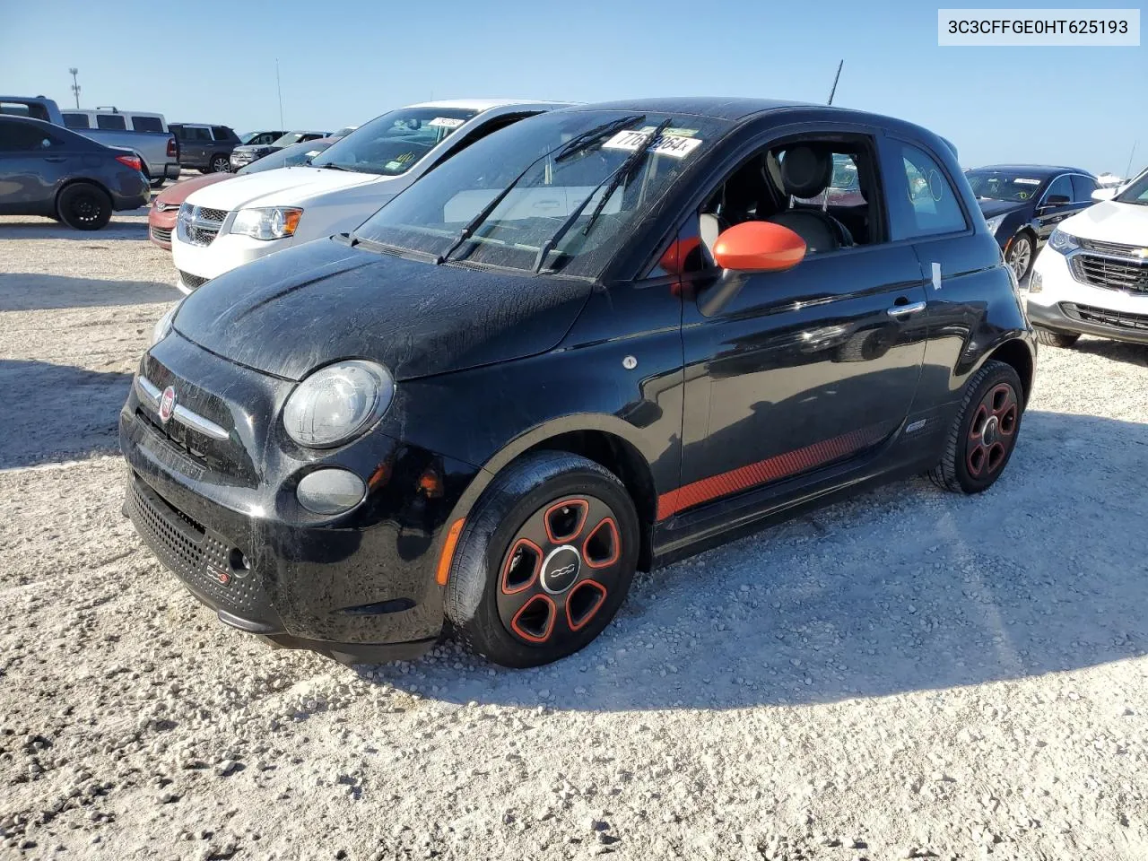 2017 Fiat 500 Electric VIN: 3C3CFFGE0HT625193 Lot: 77693964