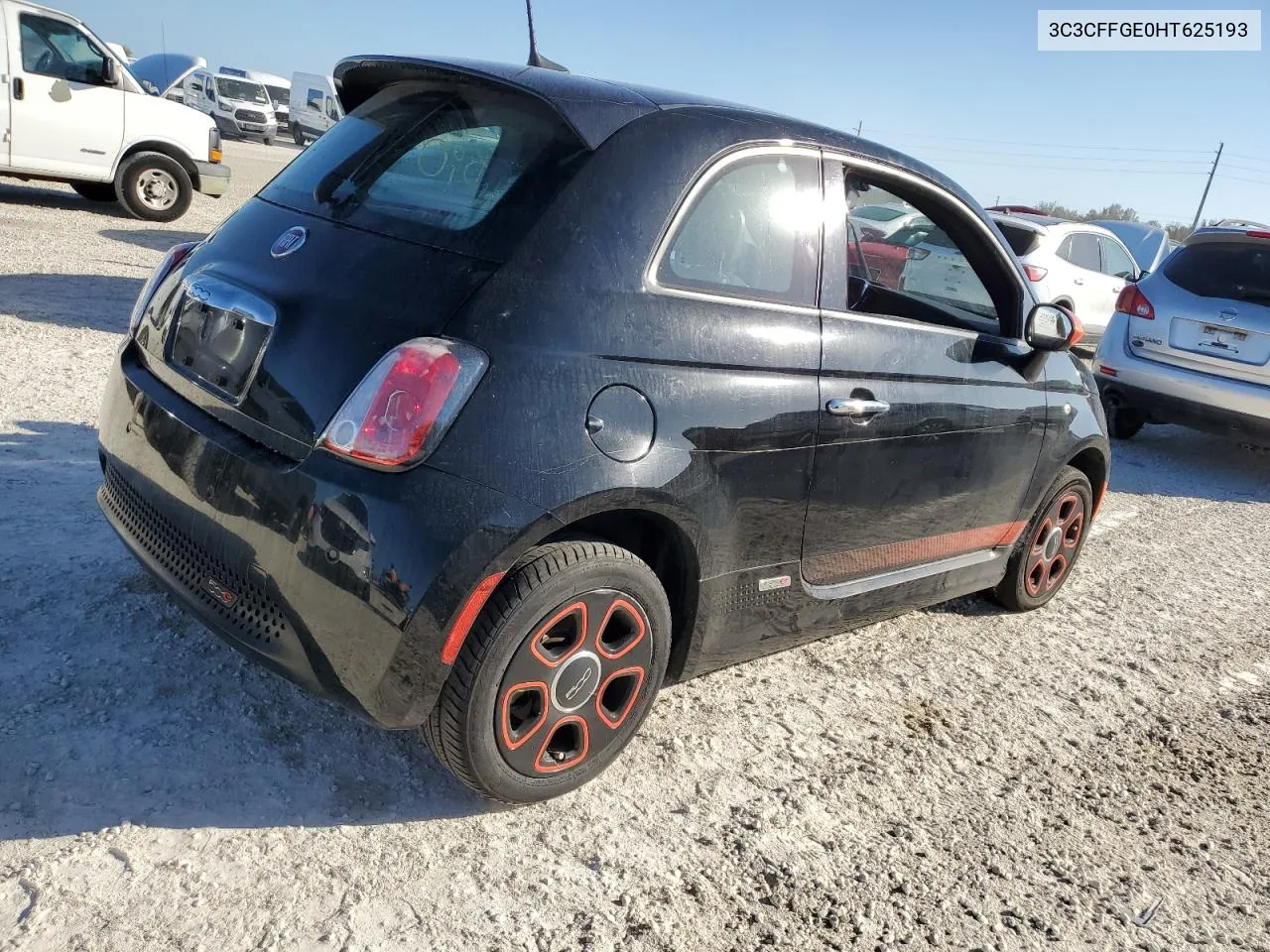 2017 Fiat 500 Electric VIN: 3C3CFFGE0HT625193 Lot: 77693964